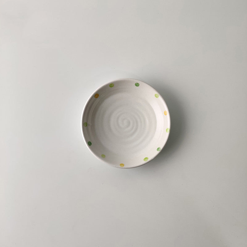 Dot Ceramic Serving Plate Set