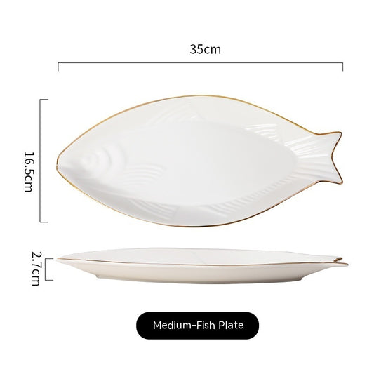 Elegant Fish-Shape Food Platter