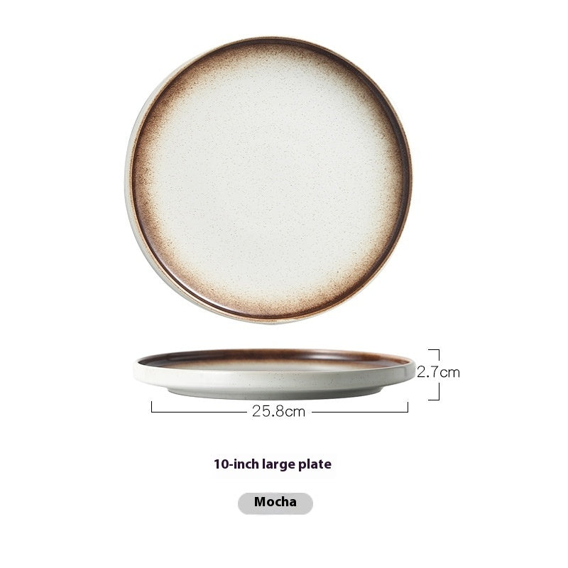 Premium Glazed Ceramic Steak & Dinner Plate
