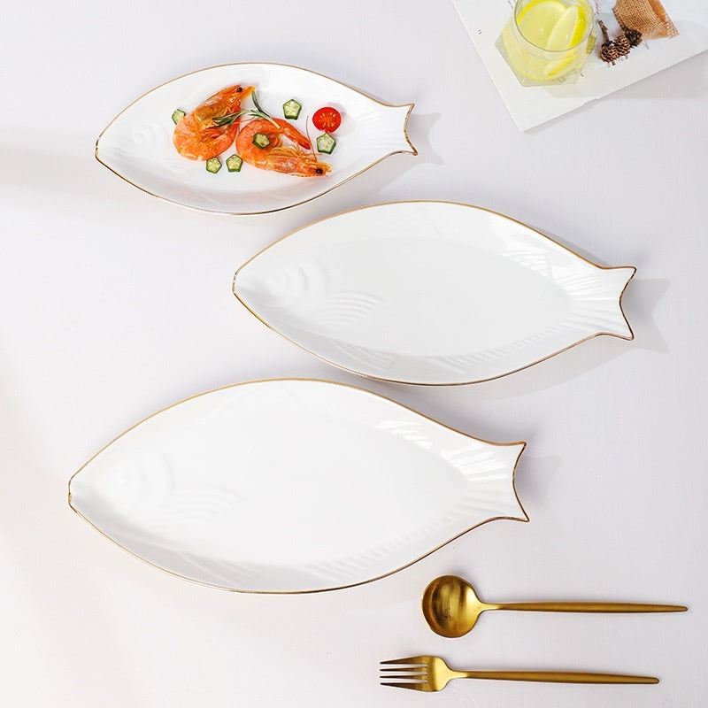 Elegant Fish-Shape Food Platter