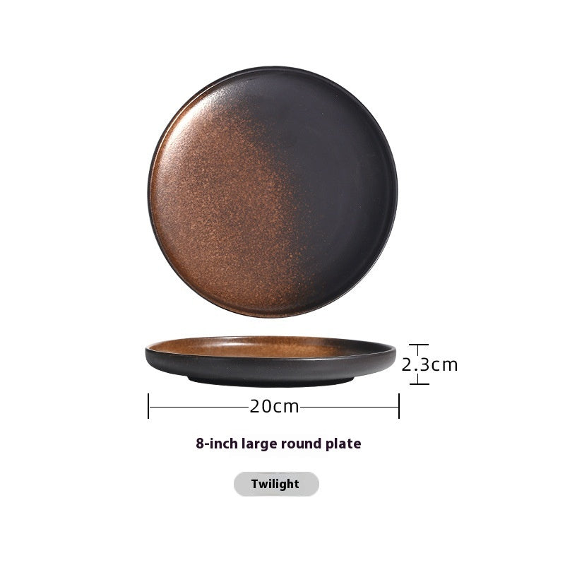 Premium Glazed Ceramic Steak & Dinner Plate