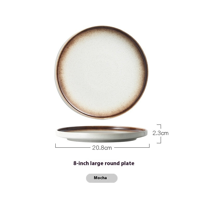 Premium Glazed Ceramic Steak & Dinner Plate