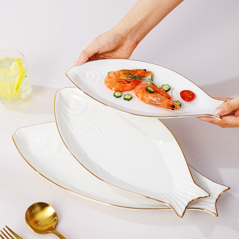Elegant Fish-Shape Food Platter