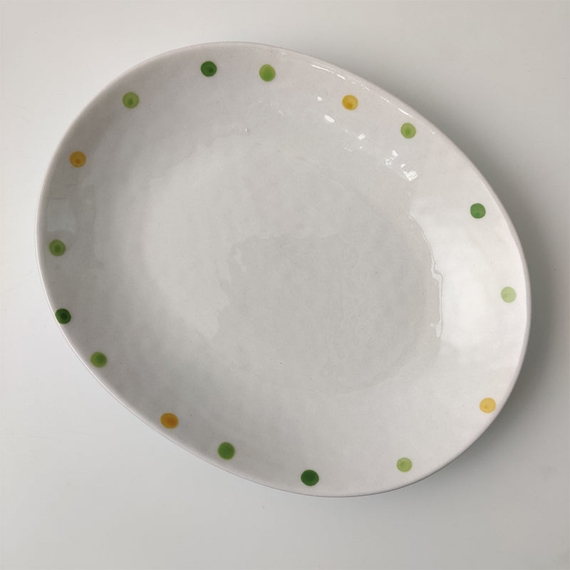 Dot Ceramic Serving Plate Set