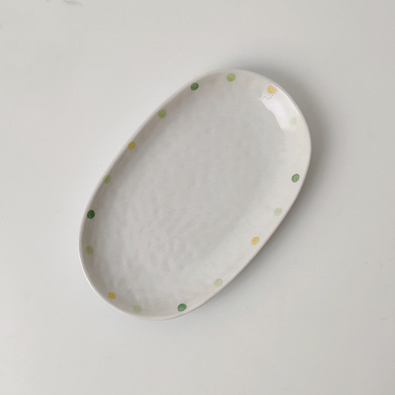 Dot Ceramic Serving Plate Set