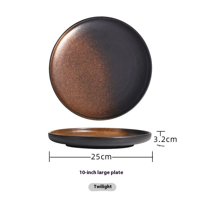 Premium Glazed Ceramic Steak & Dinner Plate