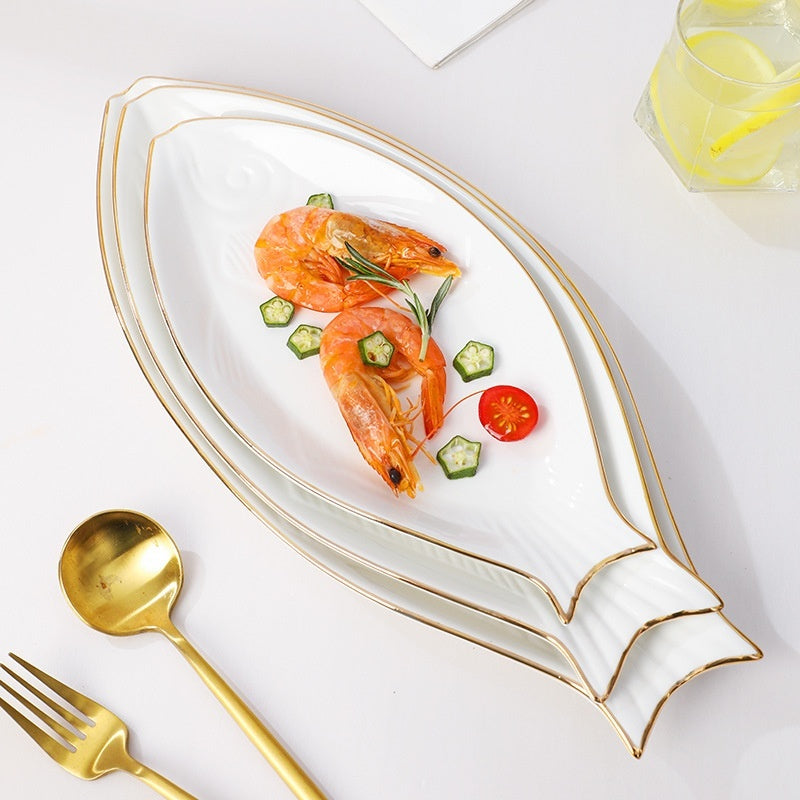 Elegant Fish-Shape Food Platter